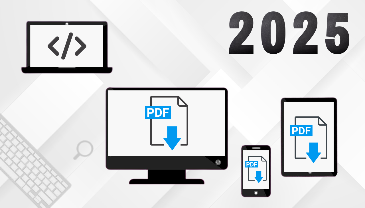 Illustration showcasing HTML to PDF conversion in 2025