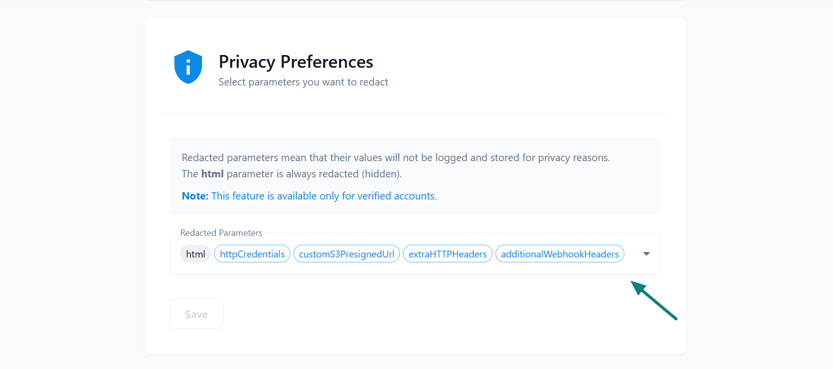 Privacy Preferences