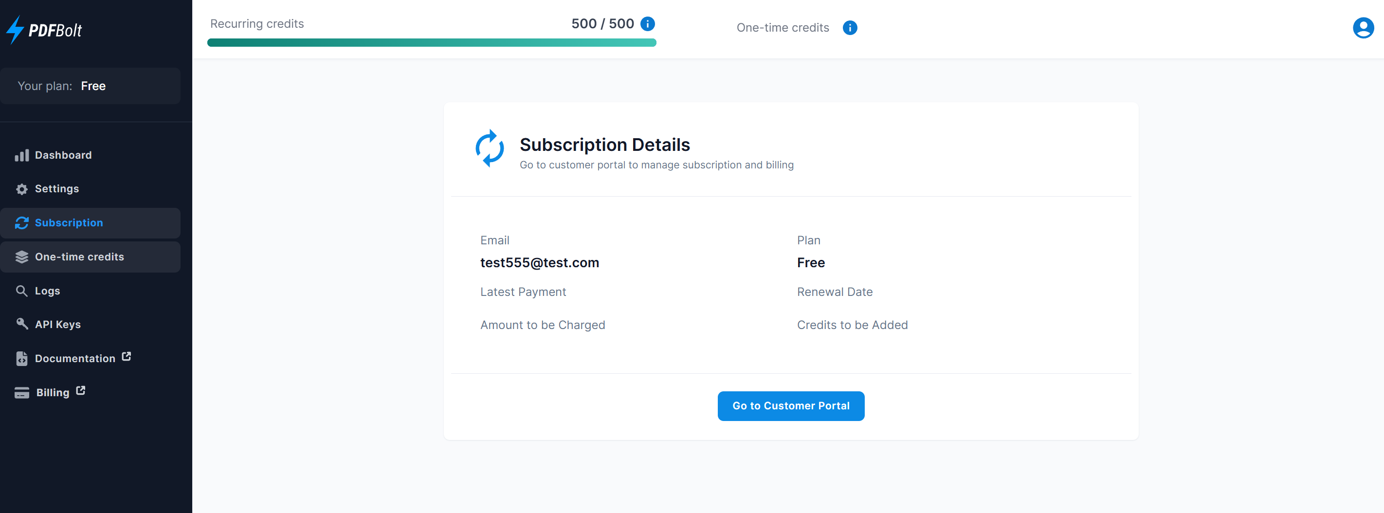 Subscription Details